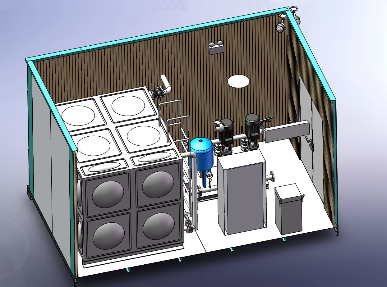 戶外一體化智慧泵房變頻恒壓供水 戶外一體化智慧泵房變頻恒壓供水